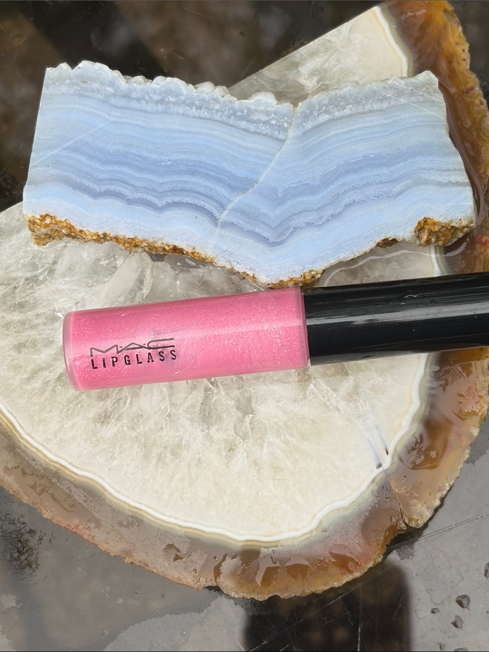 MAC Cosmetics Lipglass Lip Gloss - Shimmering Pink, Zazoom